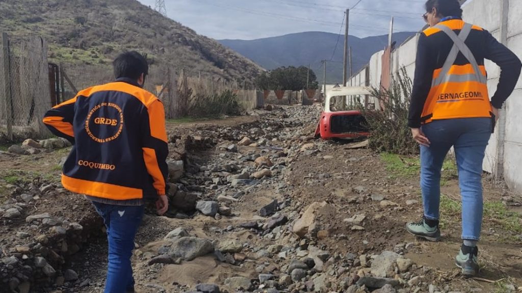 Sernageomin inspecciona sectores afectados por aluviones en la Región de Coquimbo